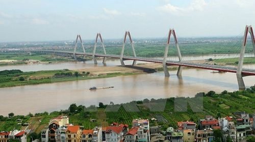 Một góc sông Hồng tại Hà Nội (Nguồn ảnh: TTXVN)
