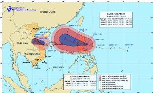 Bão số 4 vào đất liền suy yếu thành áp thấp