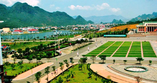 Một góc thị xã Lai Châu (Ảnh: Trang TTĐT Phòng GD&ĐT thị xã Lai Châu)