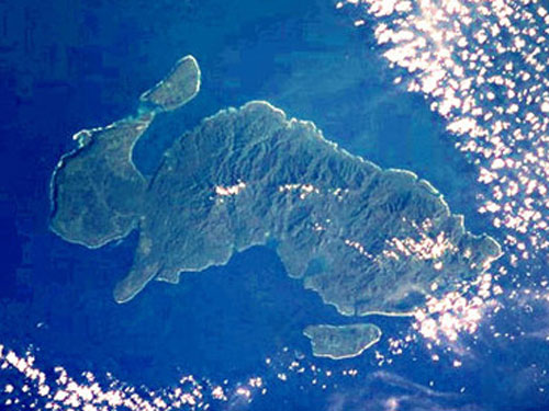 Hình ảnh đảo lớn nhất tại quần đảo Santa Cruz (Ảnh: NASA/Người Lao Động)