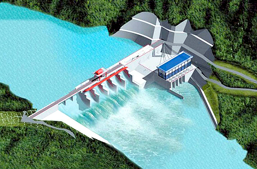 Mo hinh Thủy điện Sông Bung 4 (Anh: dddn.com.vn)
