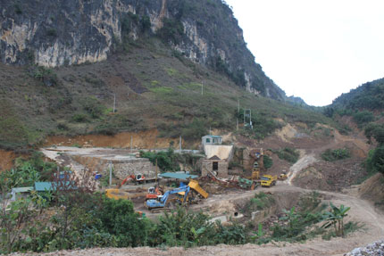 Khu vực khai thác quặng của Công ty Tuấn Đạt (Ảnh: TG/Giadinh.net.vn)