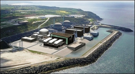 Mô hình nhà máy điện hạt nhân Hinkley Point C (Ảnh: burnham-on-sea.com)
