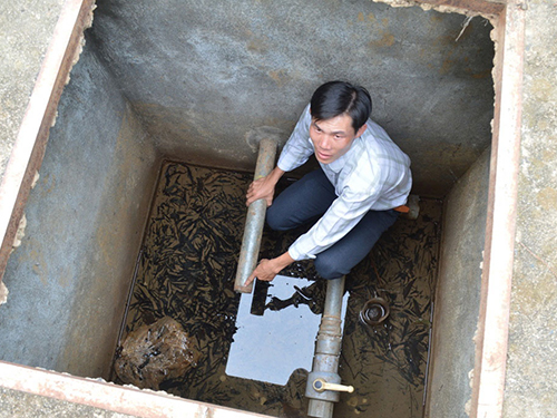 Hệ thống nước sinh hoạt của người xã Yang Mao bị xóa sổ kể từ ngày thủy điện Ea Kha tích nước phát điện (Ảnh: Cao Nguyên/www.nld.com.vn)