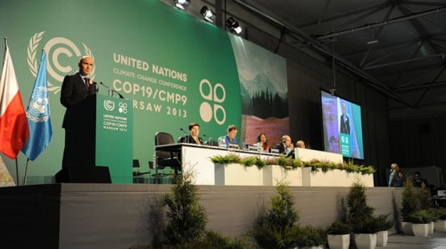 Ông Marcin Korolec, Chủ tịch mới của COP 19, phát biểu khai mạc Hội nghị (Ảnh: UNFCCC)