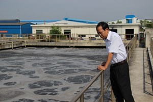 Các bể chứa nước thải của Nhà máy xử lý nước thải tại Khu chế xuất Linh Trung 3 (Ảnh: Lê Đức Hoảnh/VietnamPlus)