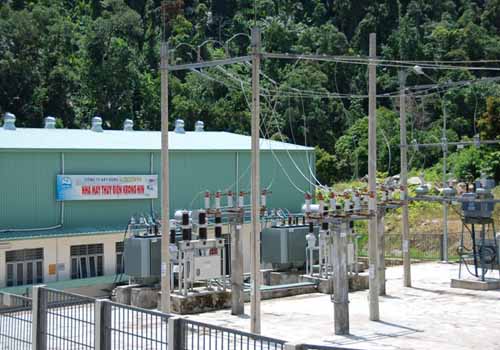 Nhà máy thủy điện Krông Hin nằm giữa màu xanh của rừng nguyên sinh