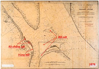 Hình 3: Địa hình đáy ở ngã ba sông (1876)