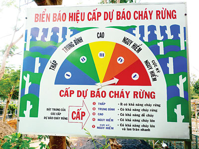 Nhiều diện tích rừng ở Kiên Giang báo động cấp 5 (Ảnh: Sài Gòn Giải Phóng)