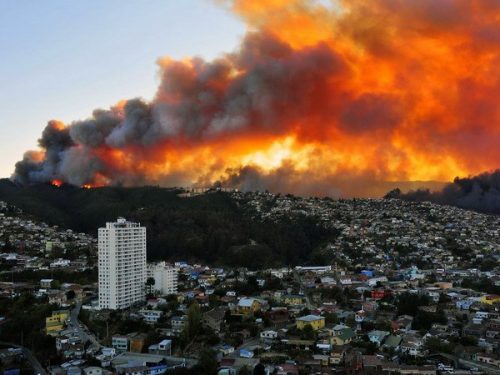 Nhiều ngôi nhà bị thiêu rụi trong khu vực hỏa hoạn (Ảnh: AFP)