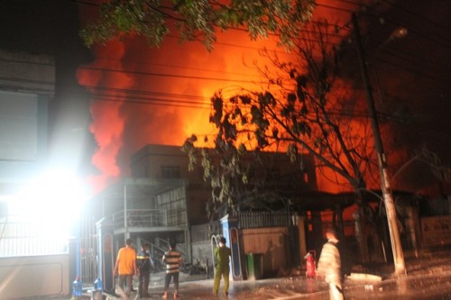 Hiện trường vụ cháy (Ảnh: Đời sống và Phát luật)