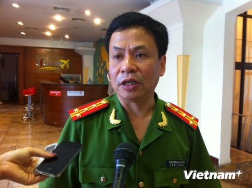 Đại tá Trần Trọng Bình - Phó Cục trưởng Cục Cảnh sát Phòng chống tội phạm về môi trường (Ảnh: Thùy Giang/Vietnam+)