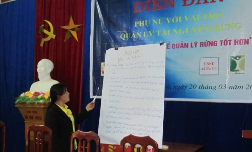 Diễn đàn "Phụ nữ với vai trò quản lý tài nguyên rừng" (Ảnh minh họa: PanNature)