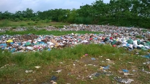 Những hố chôn lấp rác tại các xã Vân Tảo và Tự Nhiên của huyện Thường Tín đã quá tải (Ảnh: nongnghiep.vn)