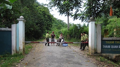 Trạm kiểm lâm Nam Cường chốt chặn vận chuyển lâm sản từ Vườn quốc gia Ba Bể sang huyện Chợ Đồn (Ảnh: Thế Bình/Nhân Dân)