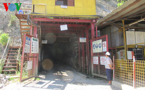 Đường hầm của Công ty Vàng Bồng Miêu sau khi đóng cửa