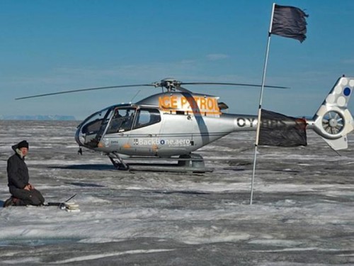 Những lá cờ màu đen được nhà khoa học Jason Box cùng cộng sự cắm trên những khu vực băng đen mà họ nghiên cứu. Băng đen chính là một trong những phản ứng của hệ sinh thái Trái Đất trước hiện tượng nóng lên toàn cầu.