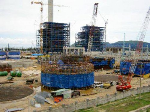 Công trường xây dựng Nhà máy nhiệt điện Formosa, Hà Tĩnh (Ảnh: Sài Gòn Giải Phóng)