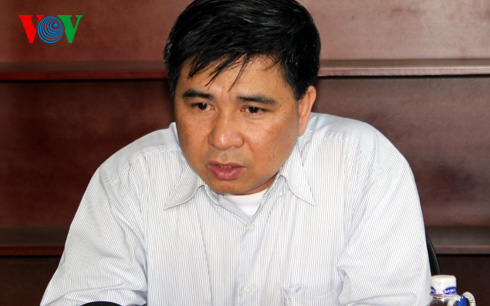 Ông Phạm Hồng Thái, Giám đốc Trung tâm Phát triển Quỹ đất huyện Đắc Glong: -“ Tôi không có trách nhiệm về việc làm của cơ quan tiền nhiệm” (Ảnh: VOV Online)