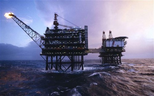 Giàn khoan khai thác dầu khí ở Anh (Ảnh: telegraph.co.uk)