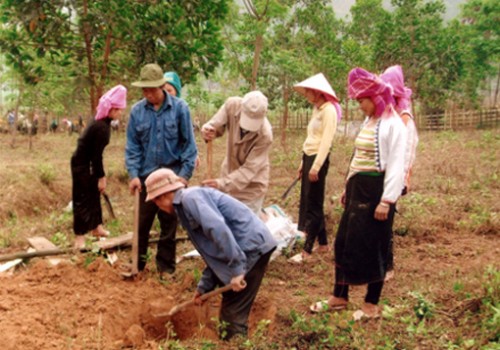 Đồng bào các dân tộc ở Yên Bái trồng cây bảo vệ môi trường. (Ảnh: Báo Tin Tức)