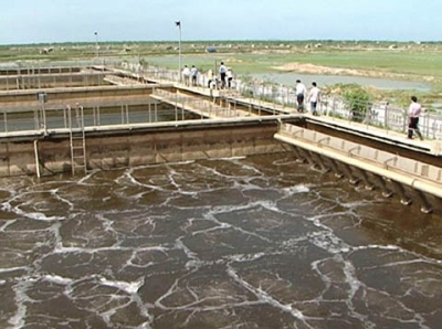 Hệ thống xử lý nước thải TP Vinh xây dựng ở xã Hưng Hòa. (Ảnh: Sơn Tử Phước)