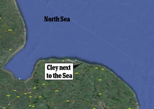 Khu rừng tiền sử được phát hiện ở ngoài khơi Cley next the Sea, Norfolk. (Ảnh: Dailymail)