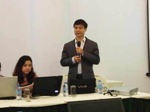 TS. Dương Thanh An – Vụ trưởng Vụ Chính sách và Pháp chế, Tổng cục Môi trường, Bộ TN&MT phát biểu tại Hội thảo. (Ảnh: Mai Đan)