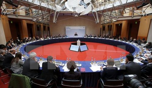 Quang cảnh buổi Đối thoại Khí hậu Petersberg lần thứ 6. (Nguồn: AFP/TTXVN)