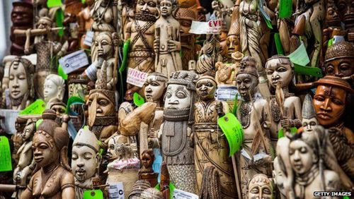 Phần lớn ngà voi bị tịch thu từ một đại lý đồ cổ ở Philadelphia. (Ảnh: CNN)