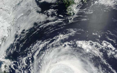 Ảnh vệ tinh NASA chụp siêu bão Chan-Hom ở Đài Loan