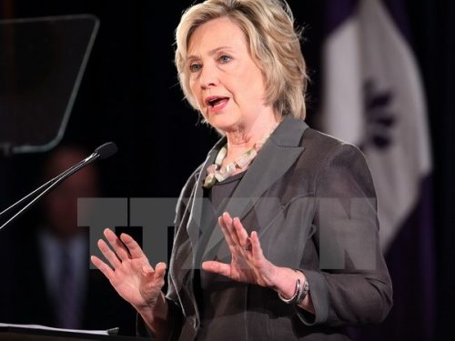 Ứng cử viên Tổng thống Mỹ Hillary Clinton (Ảnh: AFP/TTXVN)
