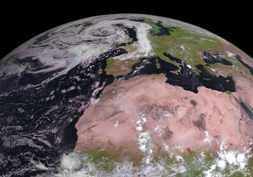 Trái Đất được chụp từ vệ tinh khí tượng MSG-4 (Nguồn: rt.com)