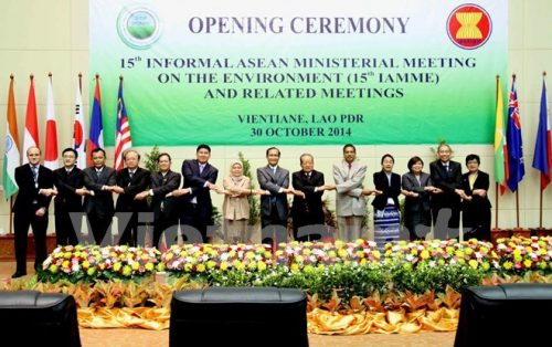 Hội nghị Bộ trưởng Môi trường Hiệp hội các quốc gia Đông Nam Á (ASEAN) năm 2014 (Ảnh: Hoàng Chương/VietnamPlus)