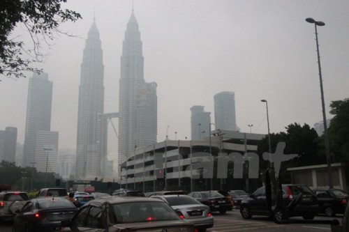 Khói bụi bao phủ thủ đô Kuala Lumpur (Ảnh : Kim Dung/Vietnam+)