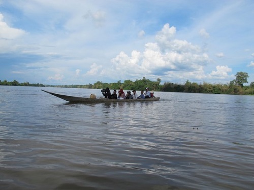 Khu vực dự kiến xây dựng thủy điện Hạ Sesan 2 trên sông Sesan, đoạn chảy qua tỉnh Stung Treng - Campuchia