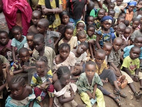 Trẻ em tại một trại tị nạn ở Bangui, Cộng hòa Trung Phi (Nguồn: AFP/TTXVN)