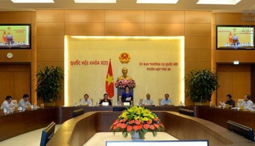 Phiên họp thứ 49 của Ủy ban thường vụ Quốc hội (Ảnh: Q.H/Lao Động)