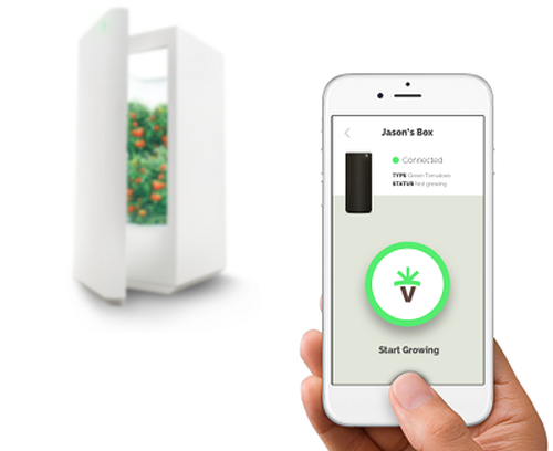 Chiếc "tủ lạnh" trồng rau trong nhà này sẽ được điều khiển bởi điện thoại thông minh của người dùng.