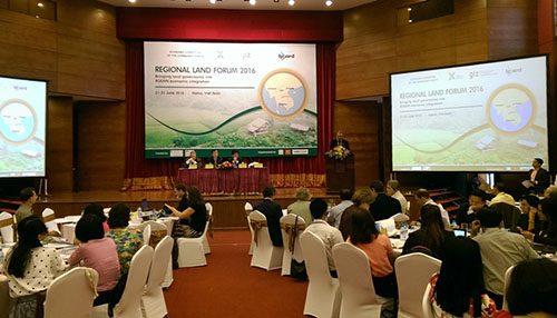 Diễn đàn Dự án Quản trị đất đai khu vực sông Mekong được tổ chức tại Hà Nội từ 21-23/6. Ảnh: VGP/Đỗ Hương 