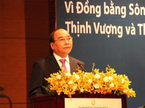 Thủ tướng Chính phủ Nguyễn Xuân Phúc phát biểu tại Diễn đàn. Ảnh: Gia Huy 