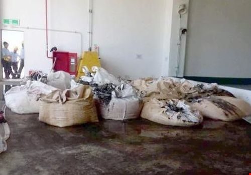Thu gom rác thải ở Công ty Formosa Hà Tĩnh.