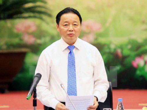 Bộ trưởng Trần Hồng Hà phát biểu tại Hội nghị. (Ảnh: T.Đ/TTXVN)