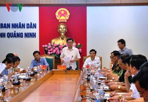 Phó Thủ tướng Vương Đình Huệ đánh giá cao sự chủ động của lãnh đạo và nhân dân tỉnh Quảng Ninh trong công tác phòng chống cơn bão số 3.