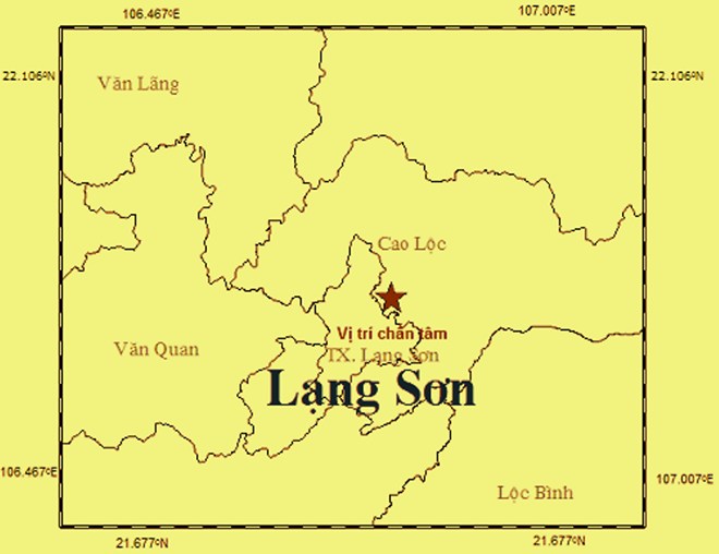 Động đất nhỏ liên tiếp xảy ra tại các tỉnh miền Bắc trong tháng sáu