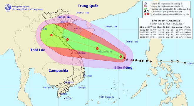 Công điện của Thủ tướng khẩn cấp ứng phó bão số 10