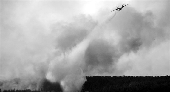 Cháy rừng tại khu vực gần nhà máy điện hạt nhân Chernobyl