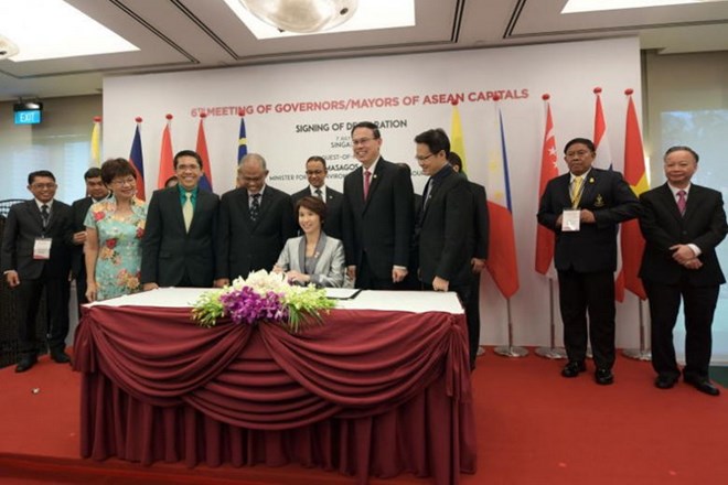 Thủ đô các nước ASEAN ký Tuyên bố Singapore về môi trường bền vững