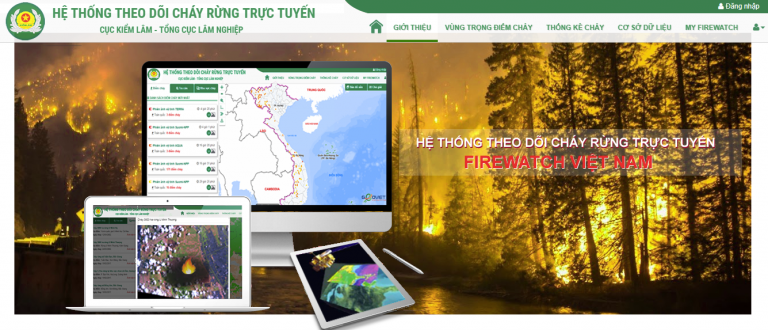 FireWatch: Hệ thống theo dõi cháy rừng trực tuyến của Việt Nam