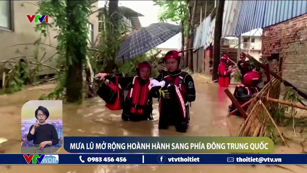 Mưa lũ mở rộng hoành hành sang phía Đông Trung Quốc